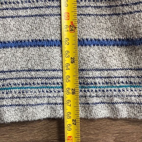 Mens Chereskin Knitted Large Gray & Blue Polo - Picture 5 of 8